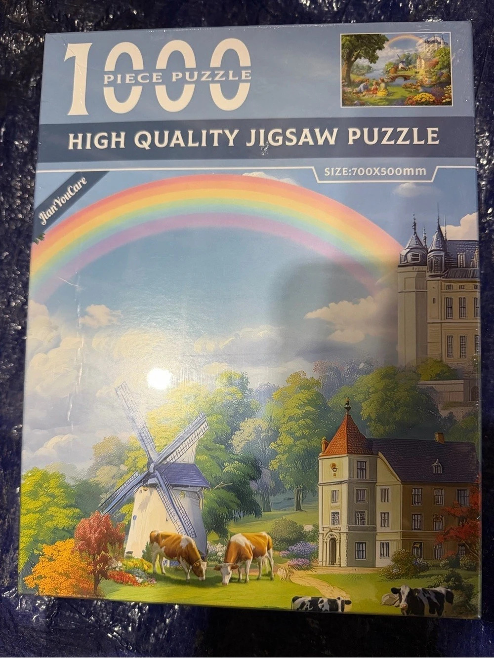 Janod 1000 Piece Jigsaw Puzzle Rainbow Landscape